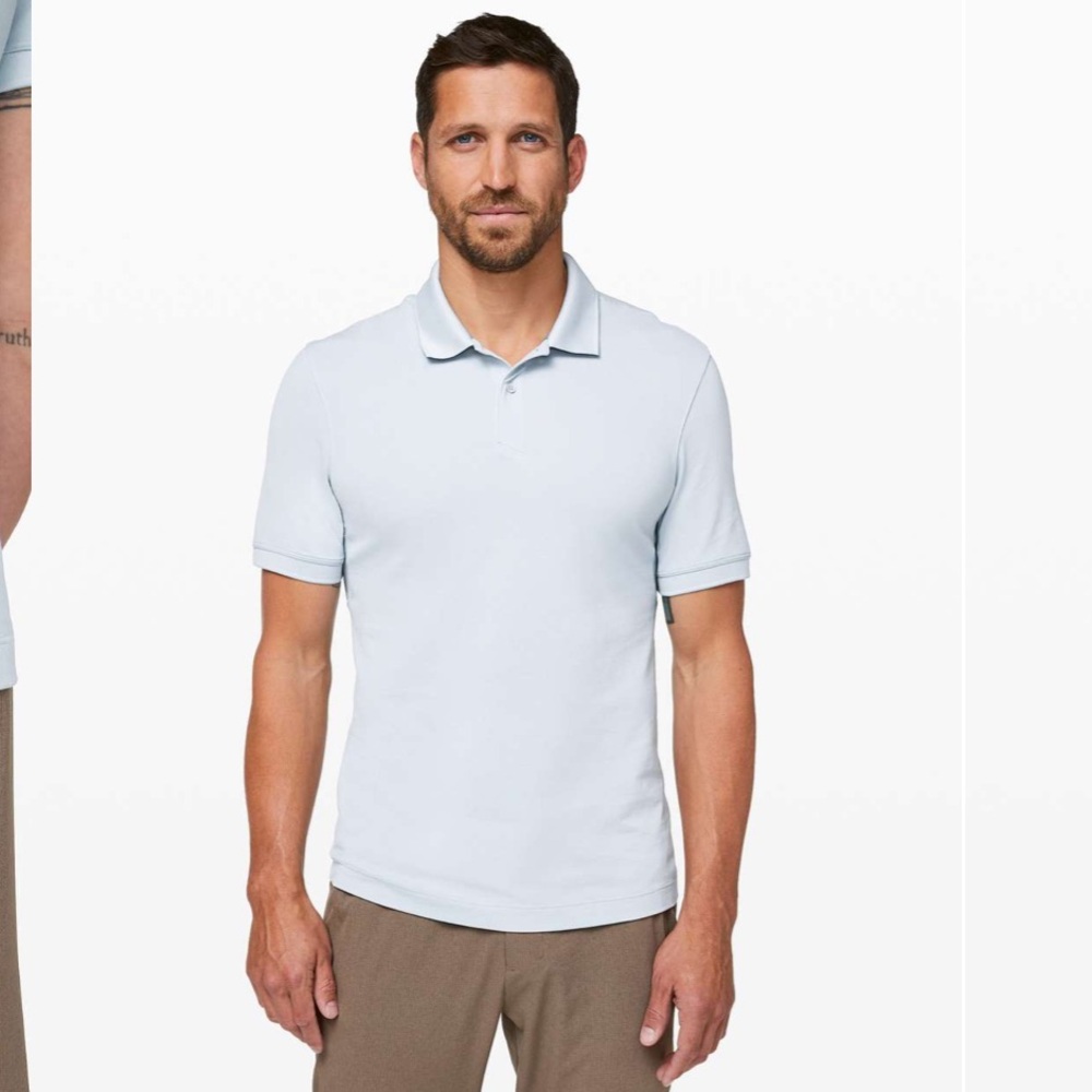 Lululemon Tech Pique Polo Dawn Blue size Large